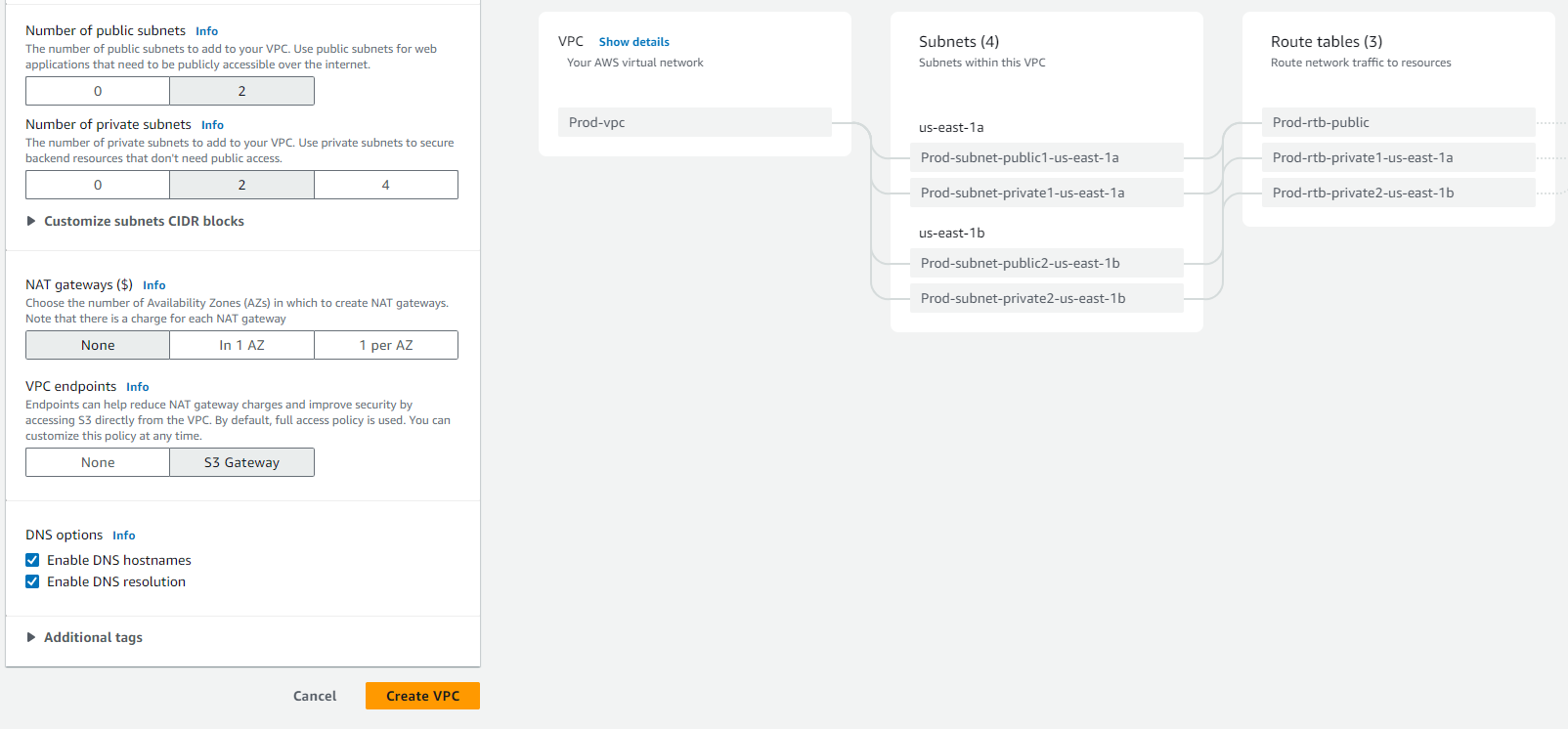 Create VPC